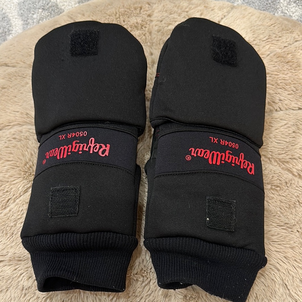 RefrigiWear Softshell Convertible Mitt – Insulated Open Finger Mitten Work Glove